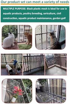 upgraded plastic chicken wire fence mesh(24inx20ft) - black/green/white, side view