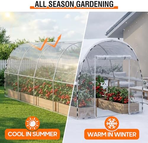 walk-in tunnel greenhouse for outdoors 19.7 x 7.9, package contents