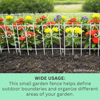 shoplala decorative garden fence outdoor (10 panels) 12.5in(l), side view