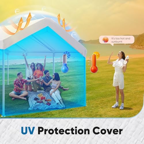 advance outdoor 12x20 ft carport replacement top cover, close-up detail