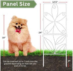 shoplala garden fence (10 panels) 12.5inx31in white metal, front angle view