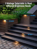 leonlite 4-pack 7 inch led hardscape lighting, 3w/4w/5w shown in use