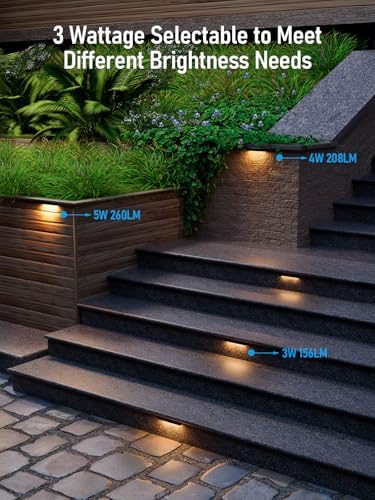 leonlite 4-pack 7 inch led hardscape lighting, 3w/4w/5w shown in use