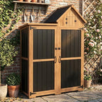 outdoor storage cabinet weatherproof with 3 adjustable shelves, main product view
