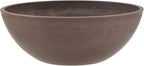 PSW Pot Collection M25C 10-inch Plastic/Stone/Wood Composite Low Bowl Planter – No Drainage Hole (Drillable), Shallow Indoor/Outer Pot for Succulents, Bonsai, Fairy Gardens, Herbs, Chocolate
