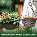 t4u hanging planter for plants outdoor 12 inch showing dimensions