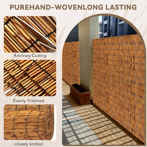koiueyw bamboo reed fencing, light russet bamboo fence, package contents