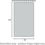 RYB HOME Extra Wide Outdoor Curtains for Patio Waterproof Heavy Duty Thermal Insulated in Summer Full Coverage Privacy for Porch, Cabana & Pergola, W100 x L95, Natural, 1 Panel