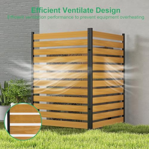 docred air conditioner fence, 38" w x 60", side view