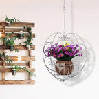 39.7" hanging plant holder,metal heart planter, hanging basket, package contents