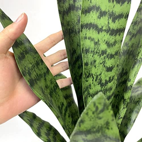 beebel artificial snake plant 22 inch fake sansevieria on a desk or shelf