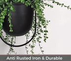 shineloha 2 pack hanging planter with 5.5" pot shown in use