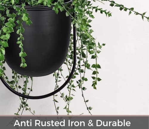 shineloha 2 pack hanging planter with 5.5" pot shown in use