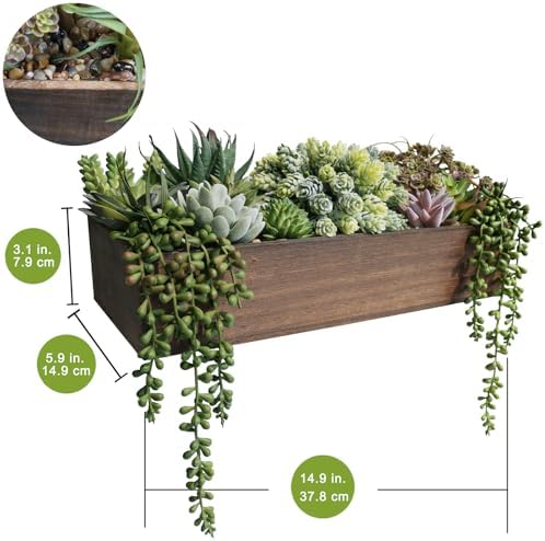 winlyn artificial succulent arrangement 15" assorted succulents plants shown in use