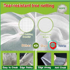 15×15ftextra large fruit tree netting with drawstring & showing dimensions