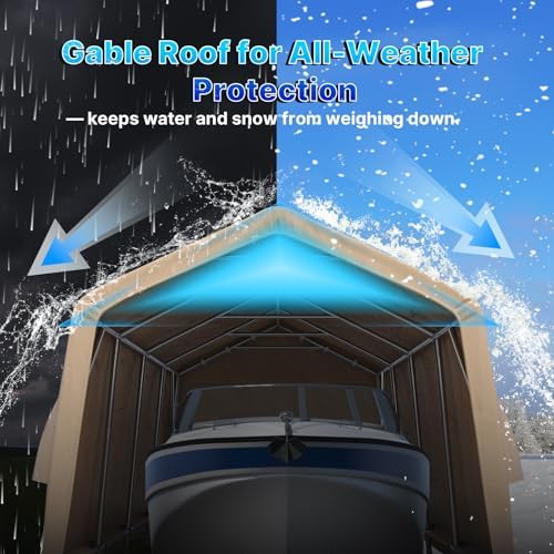 advance outdoor heavy duty 10x20 ft carport outdoor, close-up detail