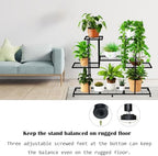 twhep metal plant stand, 5 tiers multifunctional plant showing dimensions