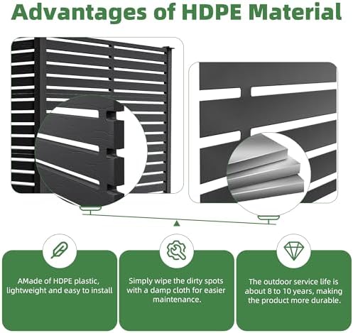 47" w x 48" h air conditioner fence, close-up detail