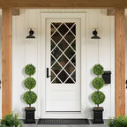 3.5ft topiary trees artificial outdoor with sturdy pot showing dimensions