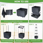 mymulike raised garden bed 4 packs, planter boxes, side view