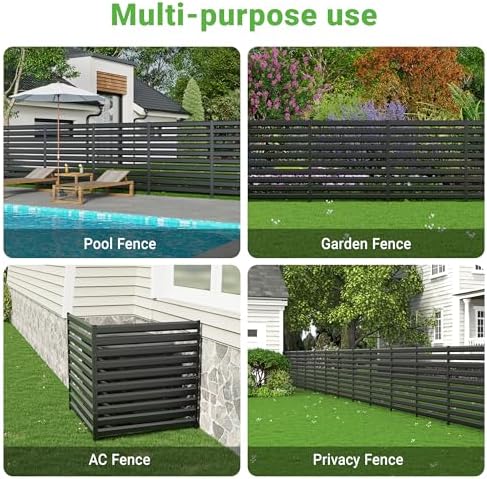 besfur 42" h x 38" w metal privacy, package contents