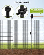 garden fence animal barrier with gate 40in(h) x23ft(l), side view