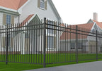 xcel black steel anti-rust fence panel - sharp, main product view