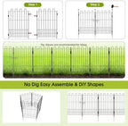 bepatio 5 panels arc metal tall garden fence on a desk or shelf