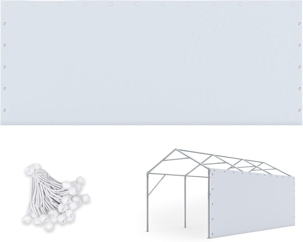 quictent 20 ft long carport replacement sidewall with, main product view