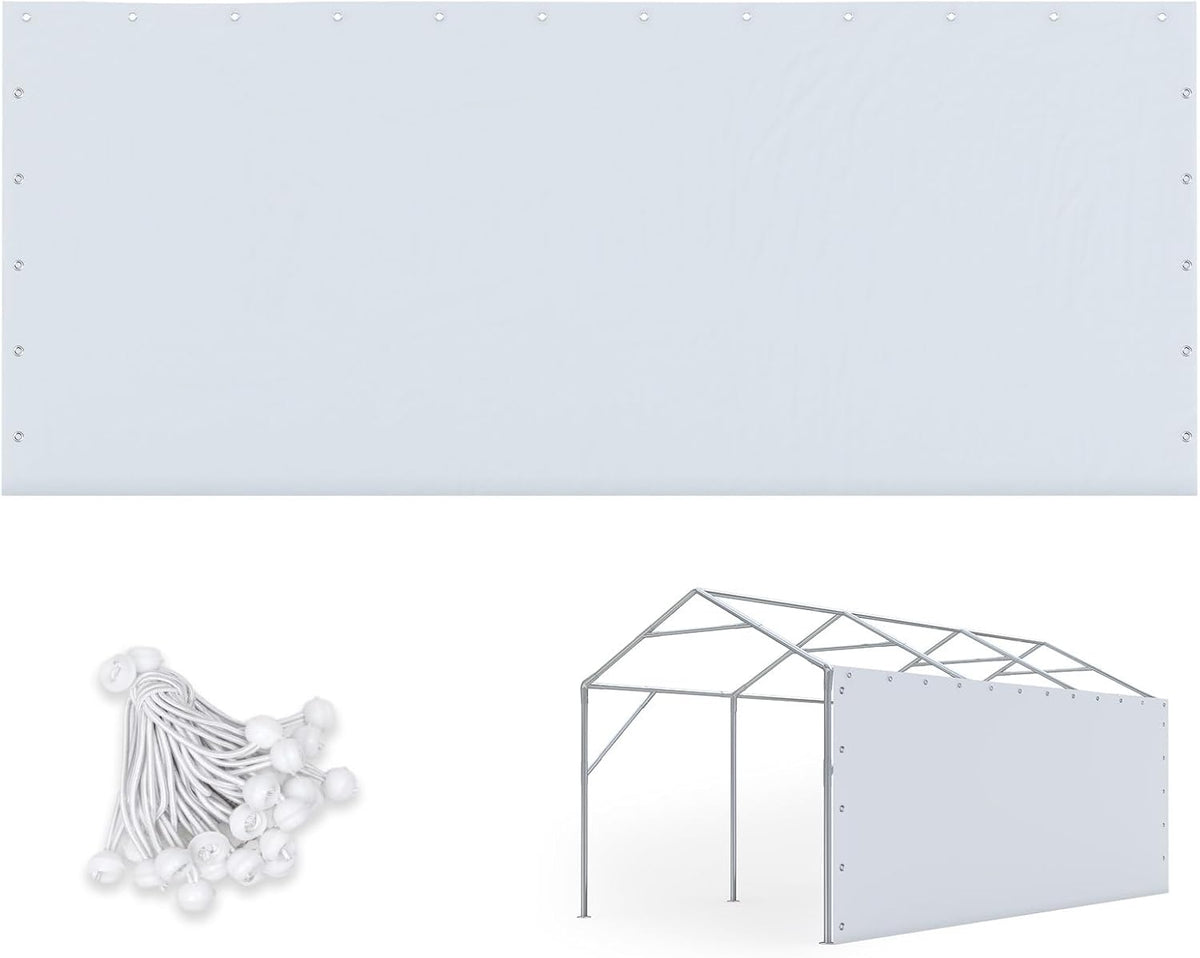 quictent 20 ft long carport replacement sidewall with, main product view