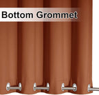 NICETOWN Outdoor Curtains Heavy Weight for Patio Waterproof & Windproof, Top and Bottom Rustproof Grommets Block The Sun & Heat Privacy for Yard/Porch, Burnt Orange, W52 x L108, 2PCs