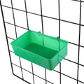 Parrot Bath Basin Hanging 5PCS Bird Food Box Square Box Water Bath Tub Food Bowl Feeder Bird Cage Accessories Parakeet Food Dispenser(5pcs)