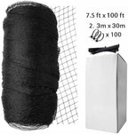 garden netting, 7.5ft x 100ft black bird netting, package contents