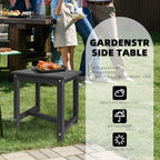gardenstar adirondack square side table,one-tier outdoor end table, side view