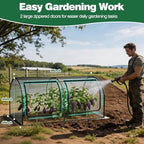 98x49x49in garden plant netting mesh cover for raised, close-up detail