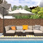 brown 5.6ft x16.4ft reed fencing roll bamboo privacy, view 9