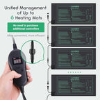 luxbird 4 pack seedling heat mats with digital shown in use