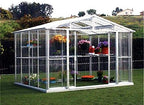 two pieces 8mm twin wall polycarbonate greenhouse panels, front angle view