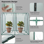 poray large tunnel 73''x37''x61''plant netting cover,5ft tall crop, side view