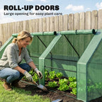 outsunny 9' x 3' x 3' mini greenhouse, side view