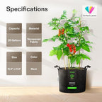 vivosun 10-pack 25 gallon plant grow bags fabric, package contents