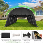 cobizi carport 20x20 heavy duty 2 car carport, side view