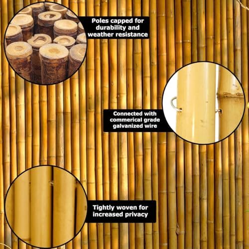 backyard x-scapes bama-bf023 bamboo fencing, 3/4" d x, package contents