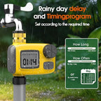 98ft 1/2" drip irrigation system kit with water, side view