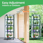 ohuhu mini greenhouse for indoor outdoor, small plastic, close-up detail