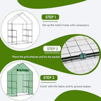 outvita walk-in greenhouse, 3 tiers 4 shelves, durable on a desk or shelf