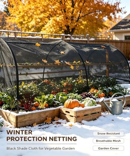 e.share 40%-50% sun shade cloth,frost&wind protection garden net,10x100ft shown in use