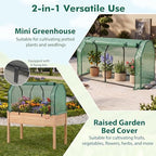 happygrill portable mini greenhouse with roll-up zipper door, side view