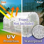 benefitusa greenhouse replacement cover half-transparent greenhouse cover (10'x7'x6') showing dimensions