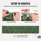 vevor artificial ivy privacy fence screen, 39 x showing dimensions